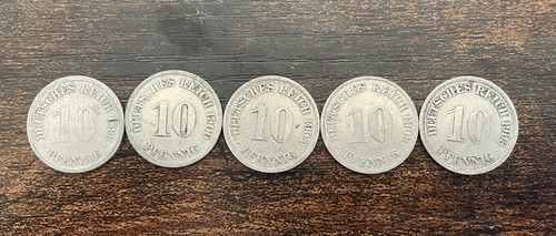 5er lot pfennig deutsches - pfennig,