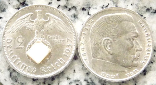 Reichsmark 1937 hindenburg - a,